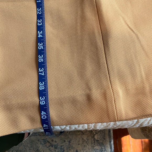 DVF Maizah front-zip belted sheath dress tan camel 12 - Picture 8 of 13